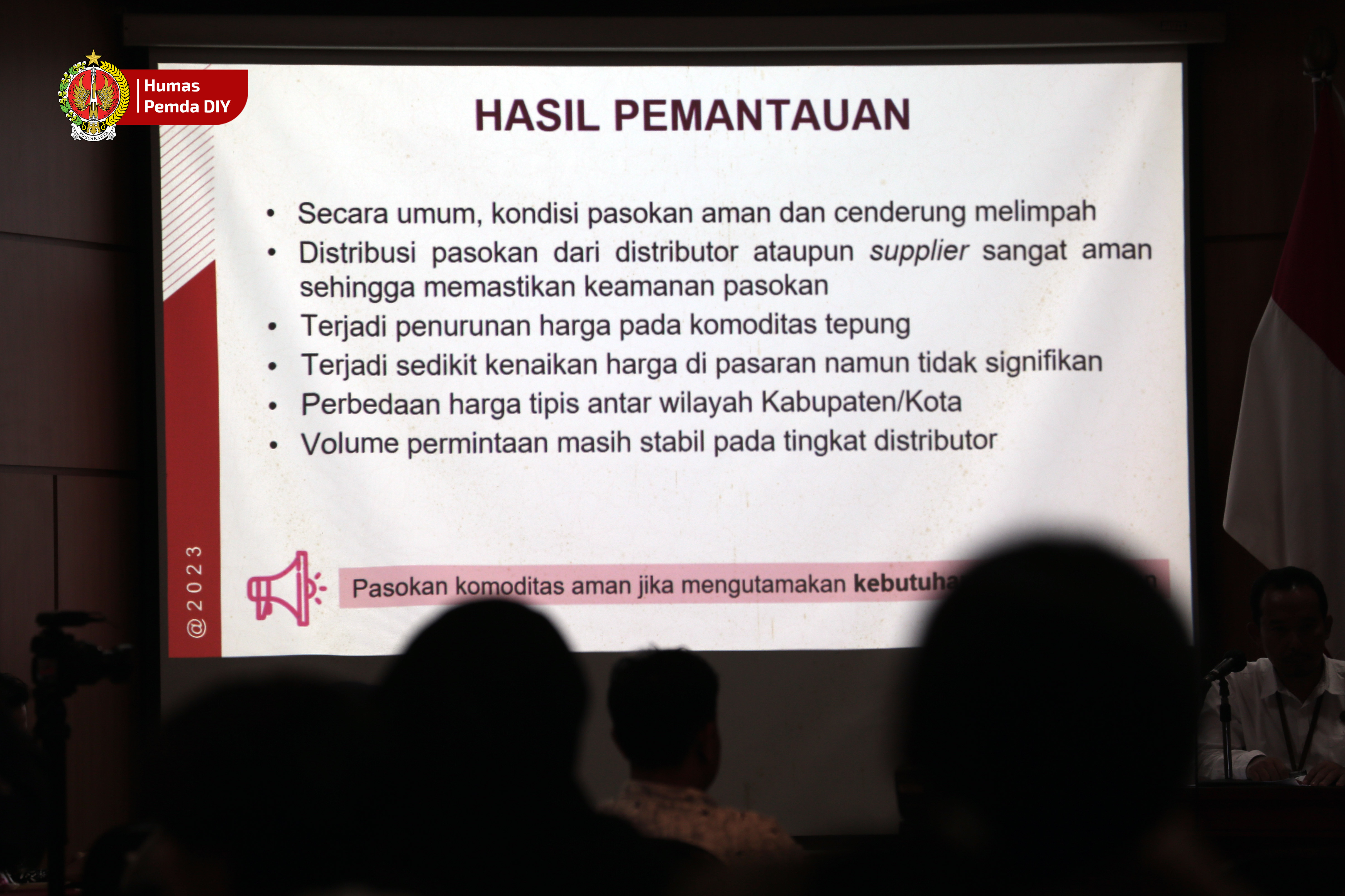 Press Conference Hasil Pantauan TPID DIY Jelang HKBN Idul Fitri 1444H